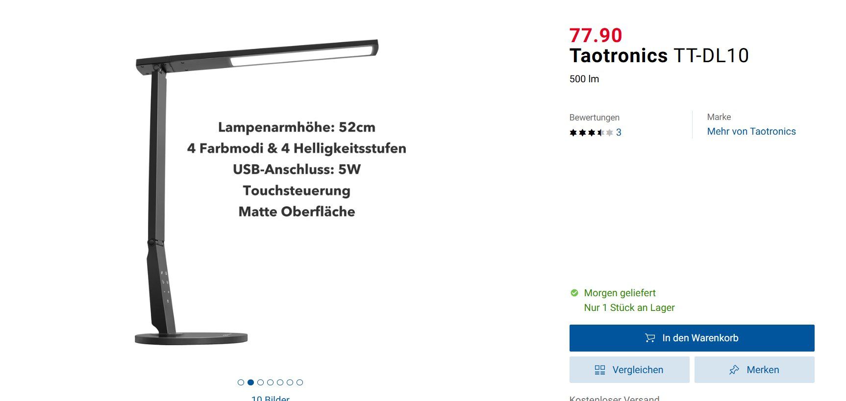 Lampen: Bürolampe Taotronics LED schwarz – Neu (gemäss Beschreibung) aus Lenzburg von JoJo_Peach