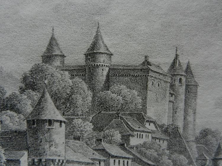 Stiche: Vue du château de Grandson – Gebraucht aus Risch von Rischli15 9