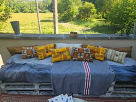 7 coussins neufs tissus réel vintage