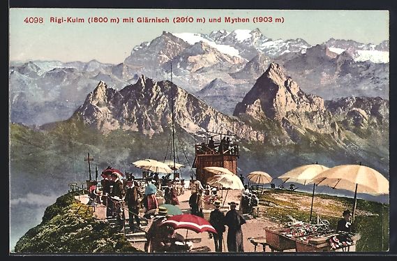 Cartes postales: Rigi-Kulm, Aussichtsplattform mit Glärn – D'occasion à Berlin par bartko-reher