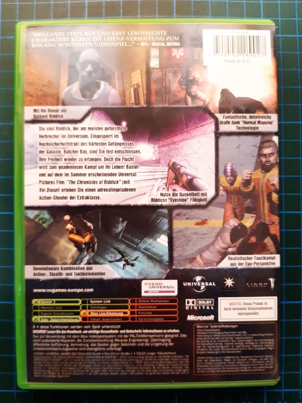Microsoft Giochi: Riddick escape from butcher bay XBOX Spiel – Usato da Derendingen venduto da Gaston.J 1