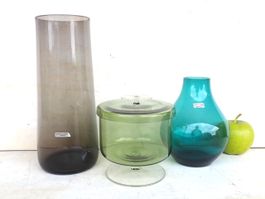 Sarner Kristallglas Kristall Vintage Mid Century Vase Dose