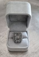Ring-Swarovski Kristallen-Schwarz-Gr.18