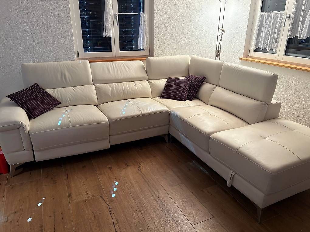 Divani: Relaxsofa Ecksofa Leder elektrisch – Usato da Rütschelen venduto da Rotkorn