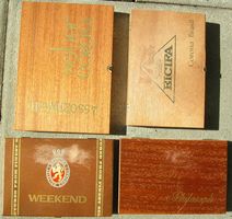 4 Zigarren Holzschachteln, versch. Grössen, guter Zustand