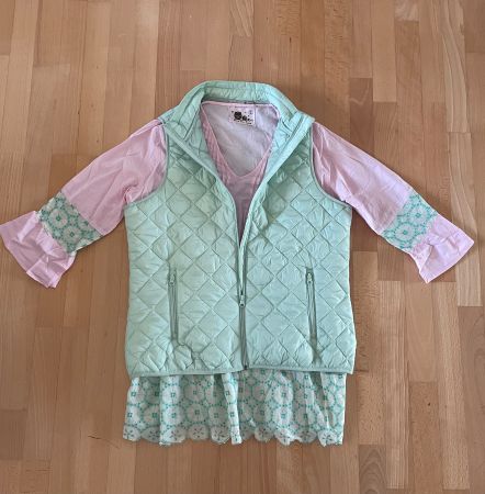Kleiderpaket 2-teilig Gilet und Bluse / Gr. 44 / Ton in Ton!
