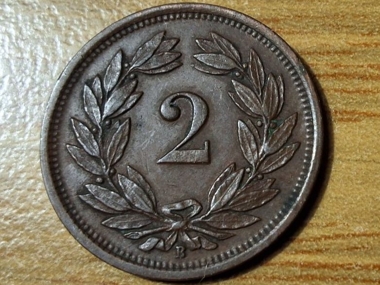 Tutti le monete: 2 Rappen 1927 - Selten! – Usato da Münchenstein venduto da purbach1 5
