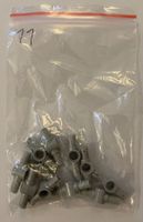 Lego 11 x Pin 3L with Friction Ridges and Center Pin - 87082