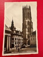 1932 / Fribourg / St. Nicolas et Banque d'Etat / Tram