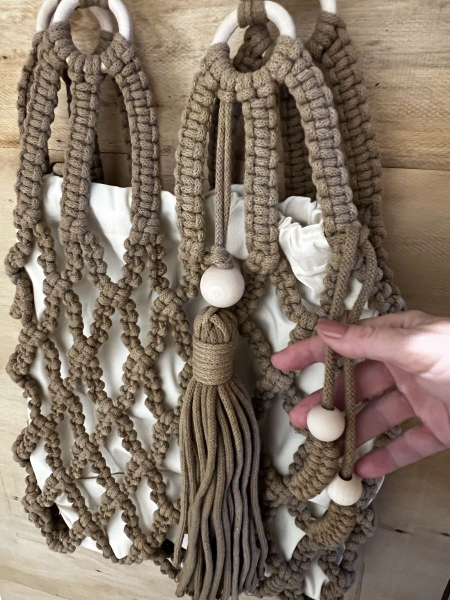 Borse da donna: Makramee Tasche Boho Ibiza Style Handarbeit hellbraun NEU – Nuovo e nell'imballaggio originale da Ernetschwil venduto da Luwen70 1