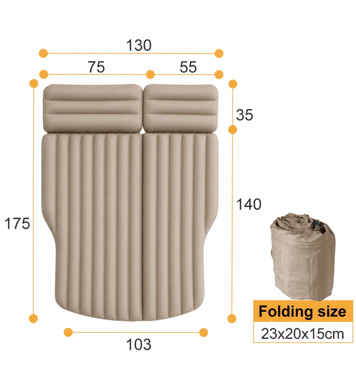 Matelas: Schlafmatratze Camper-Kit Sandbeige – Neuf avec emballage d'origine à Dietikon par e-car-shop.schweiz 3