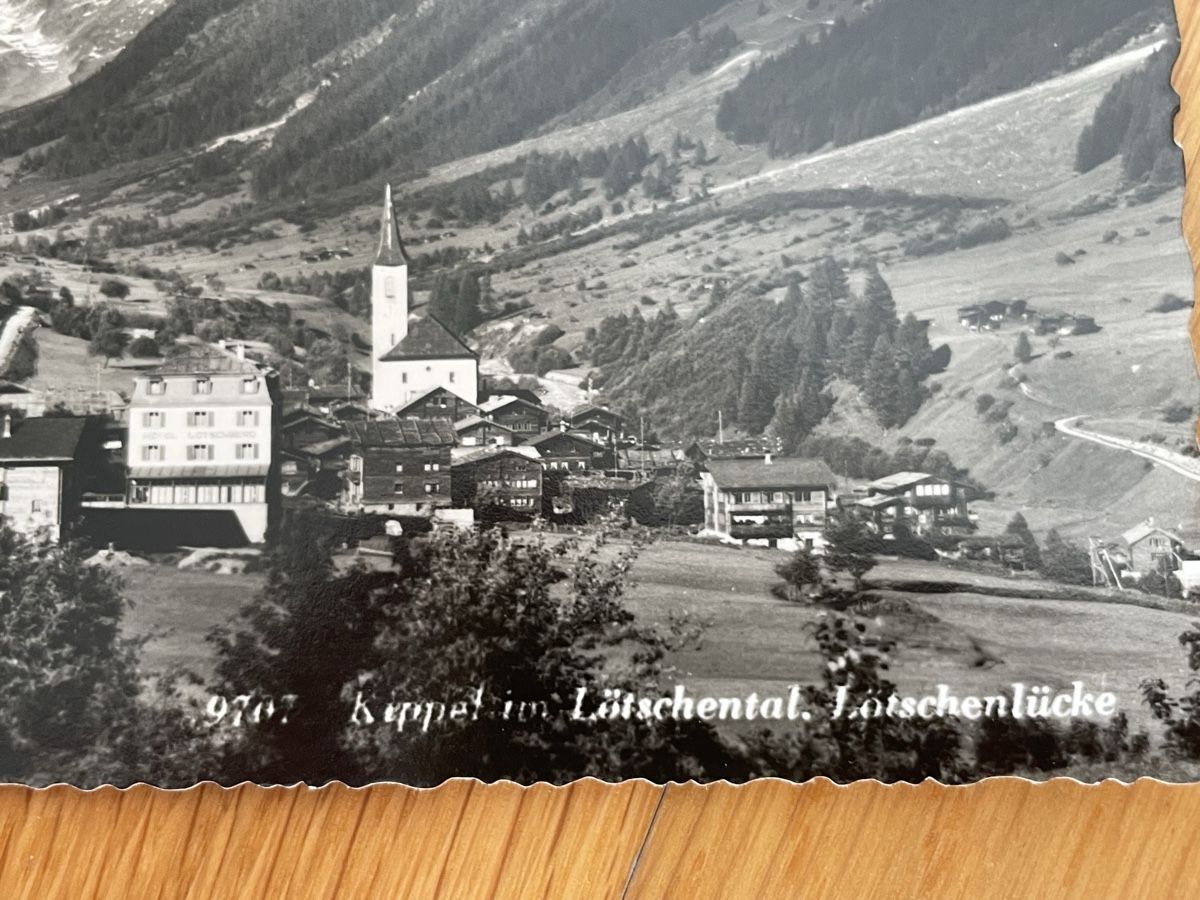 Cartoline postali: Ansichtskarte Kippel im Lötschental 1955  – Usato da Zürich venduto da Sansol79 1