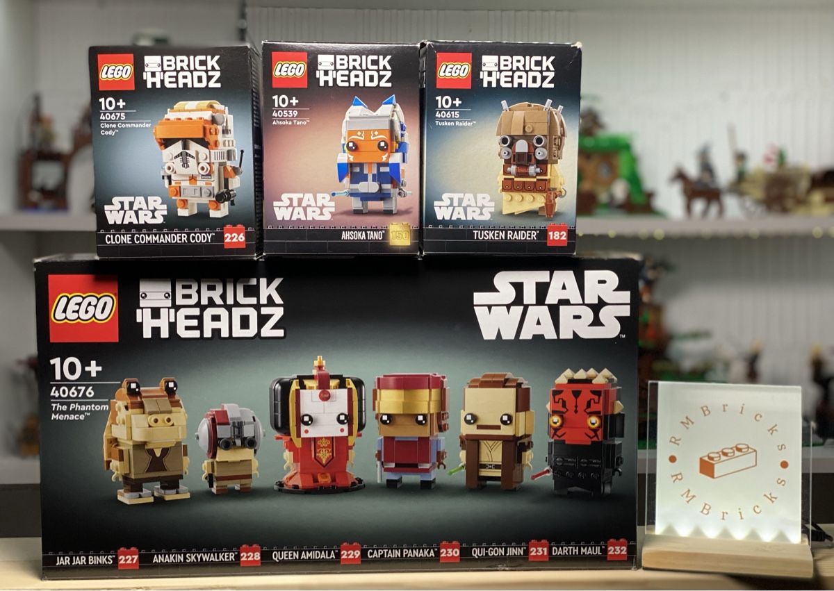 Lego Baukästen: Lego Star Wars Brickheadz Bundle 40539, 40615, 40675, 40676 – Neu und originalverpackt aus Appenzell von RMBricks