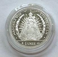 schöne 1 Silber-Unze (31,1 Gramm) Madonna von Einsiedeln