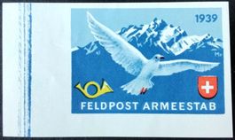 Soldatenmarke 2.WK, Feldpost Armeestab, geschn, Wi FP 1-2