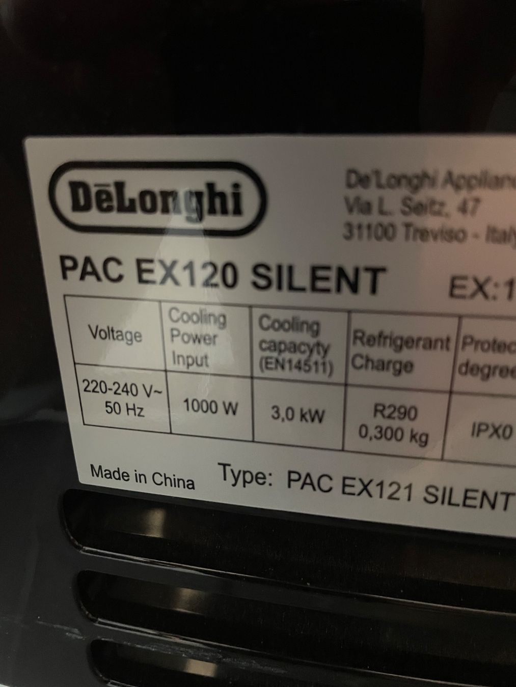 De'Longhi Klimageräte: Portables Klimagerät DeLonghi Pac EX120 Silent – Gebraucht aus DÄNIKEN SO von FICONE 2