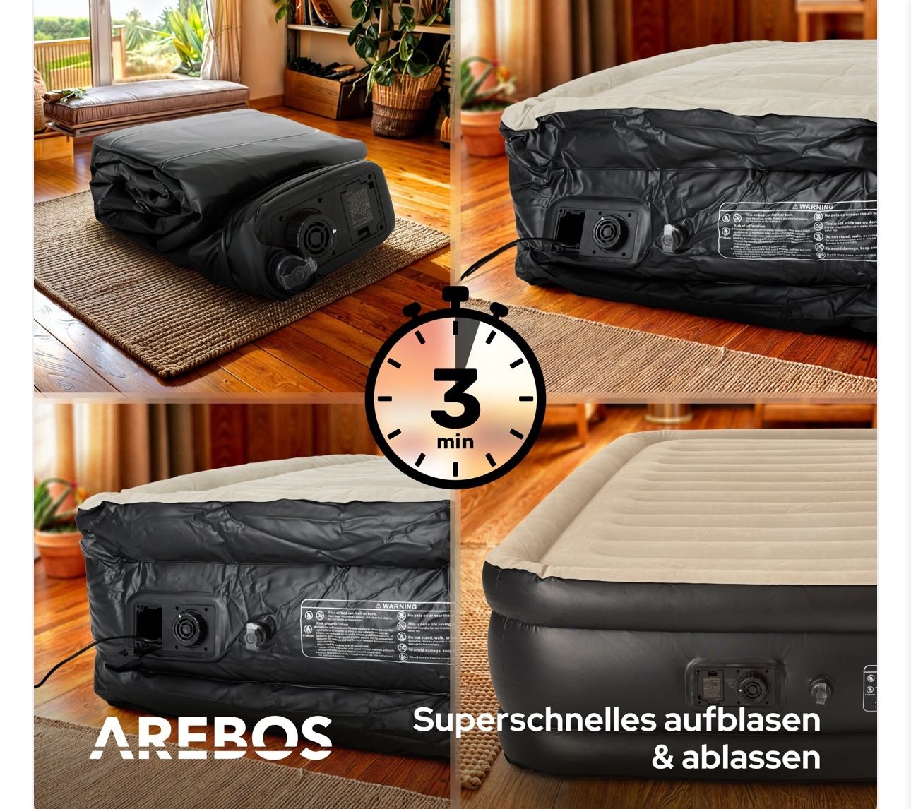 Materassi: Aufblasbare Matratze Luftbett Doppel 203x152 – Nuovo e nell'imballaggio originale da Amriswil venduto da JaJa-Express 5
