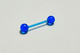 Piercing lingua fluorescenti BLU nuovi di fabbrica
