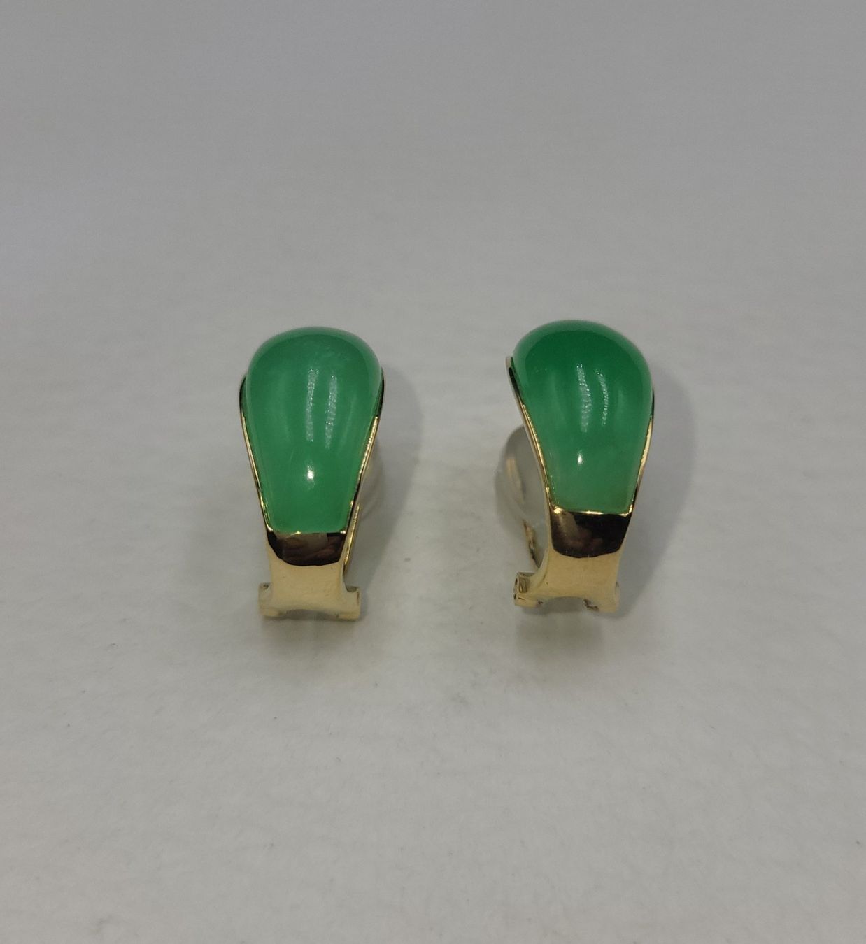 Orecchini pendenti & Orecchini a lobo: Gold 585 Ohrclips Mit Jade – Usato da Wald ZH venduto da Dasilver 5