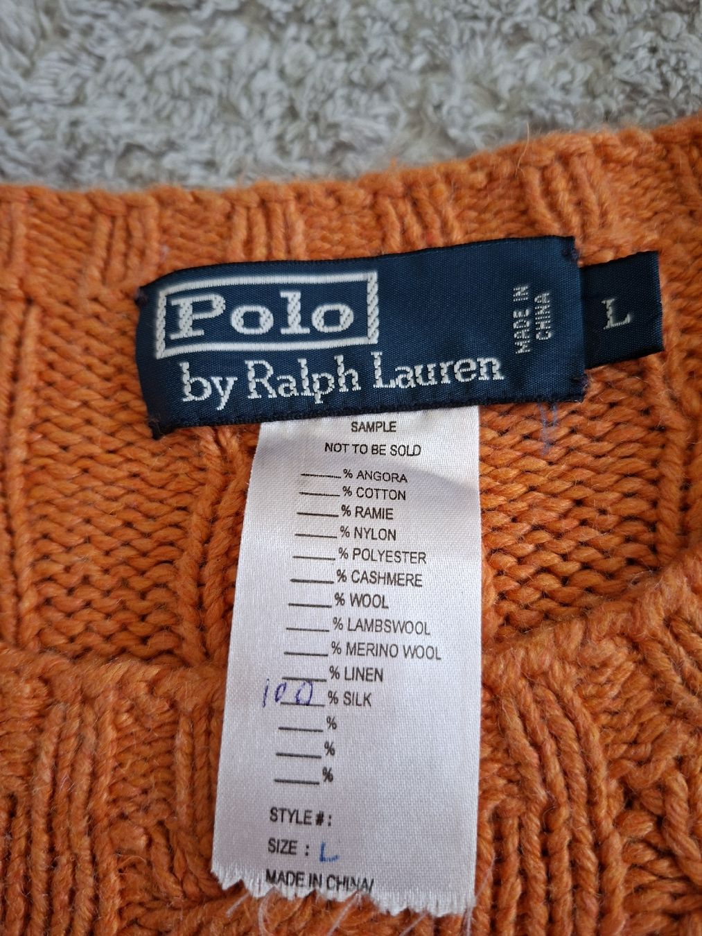 Polo Ralph Lauren Pullover & Sweatshirts: Pull Polo Ralph Lauren torsadé orange taille L – Gebraucht aus Renens VD von ser_j2fn 1