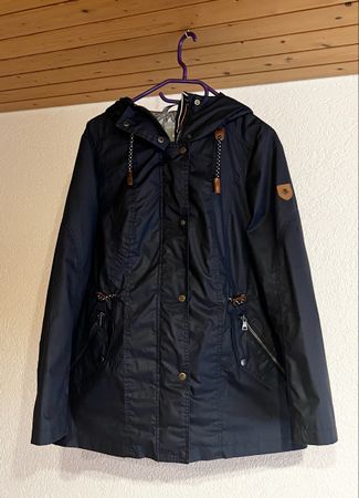 Jacke casual navyblau mit Kapuze Gr. 40