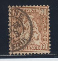 Sitzende Helvetia Nr. 35 Stempel Lausanne