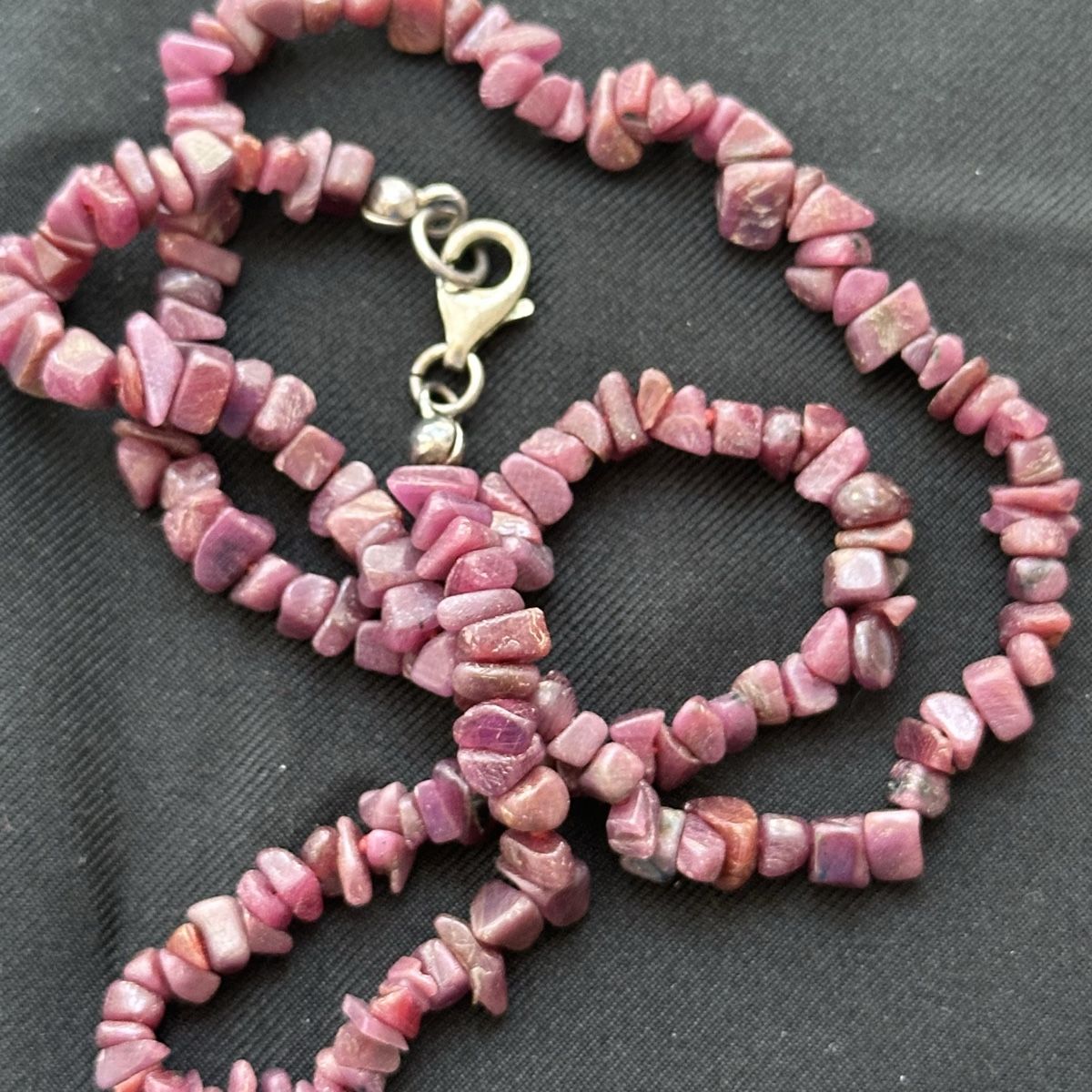 Colliers: Silber 925 Rhodonite Halskette – D'occasion à Givisiez par dor_xb9k