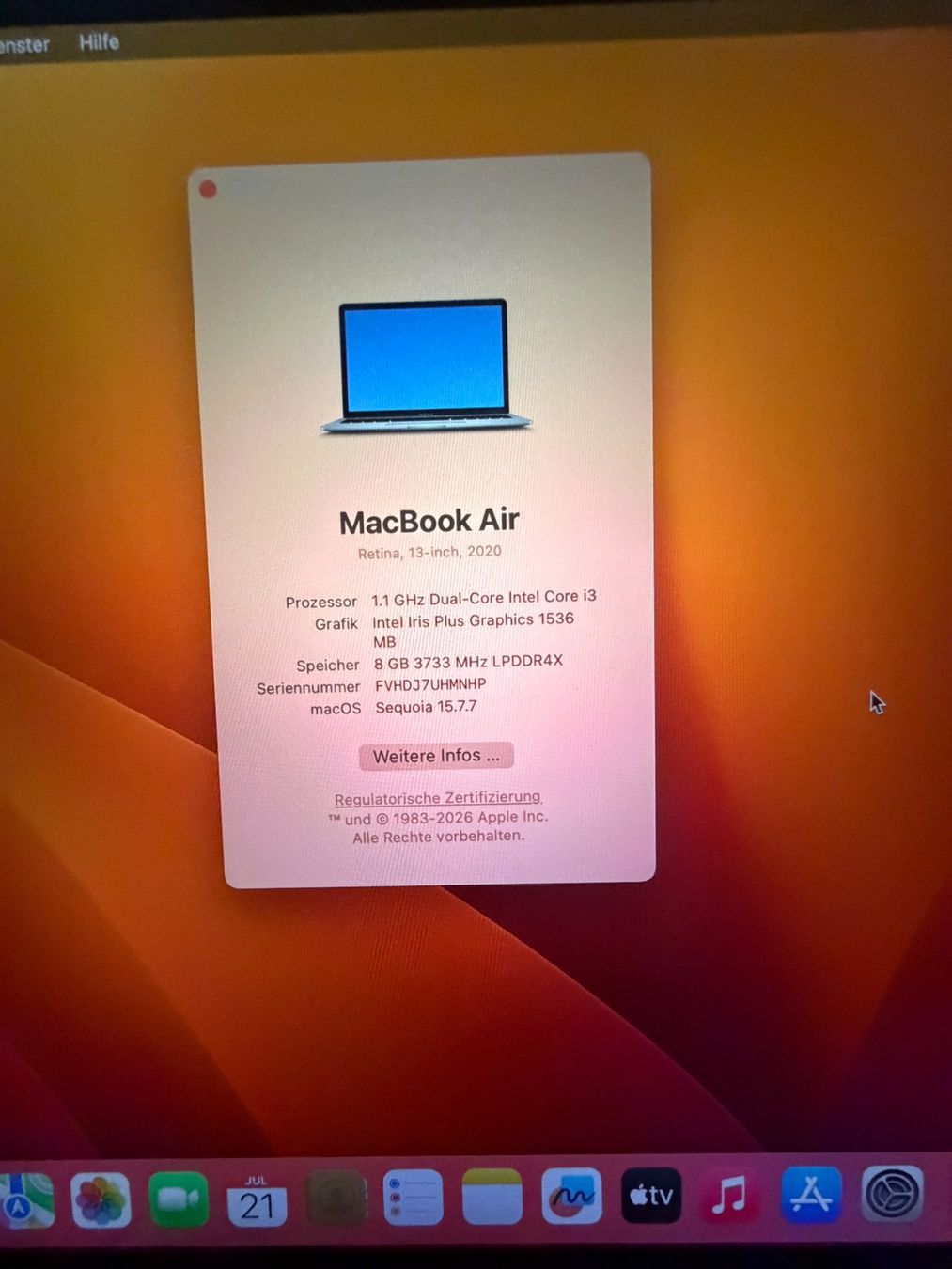 Apple Notebooks: MacBook Air 13" 2020 – Gebraucht aus Spiez von eag01 4