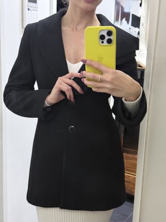 Elegant Black coat MADELEINE wool