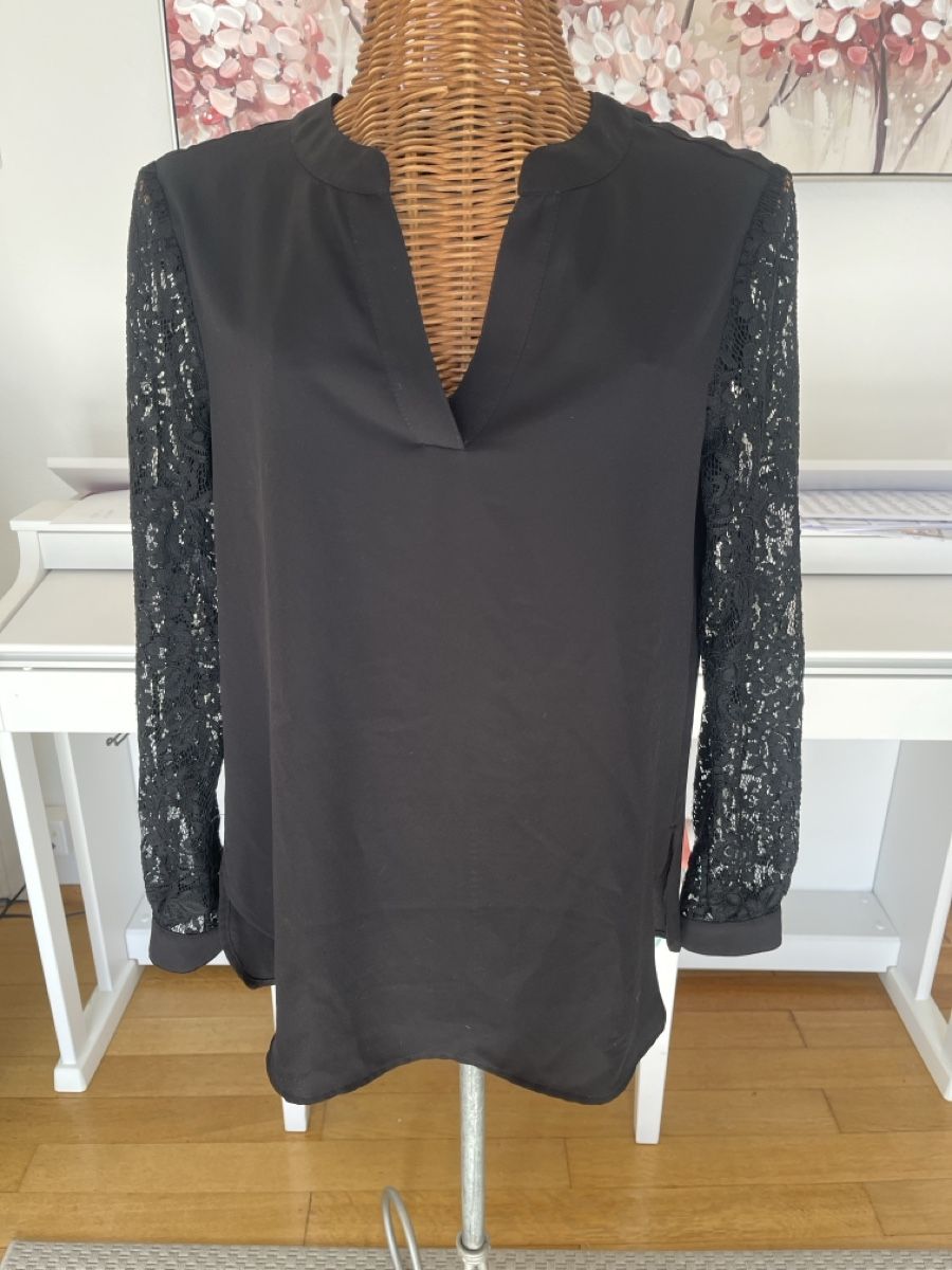 Camicette: Anne Klein Bluse mit Spitze, S (M) – Usato da Solothurn venduto da Bobesch08