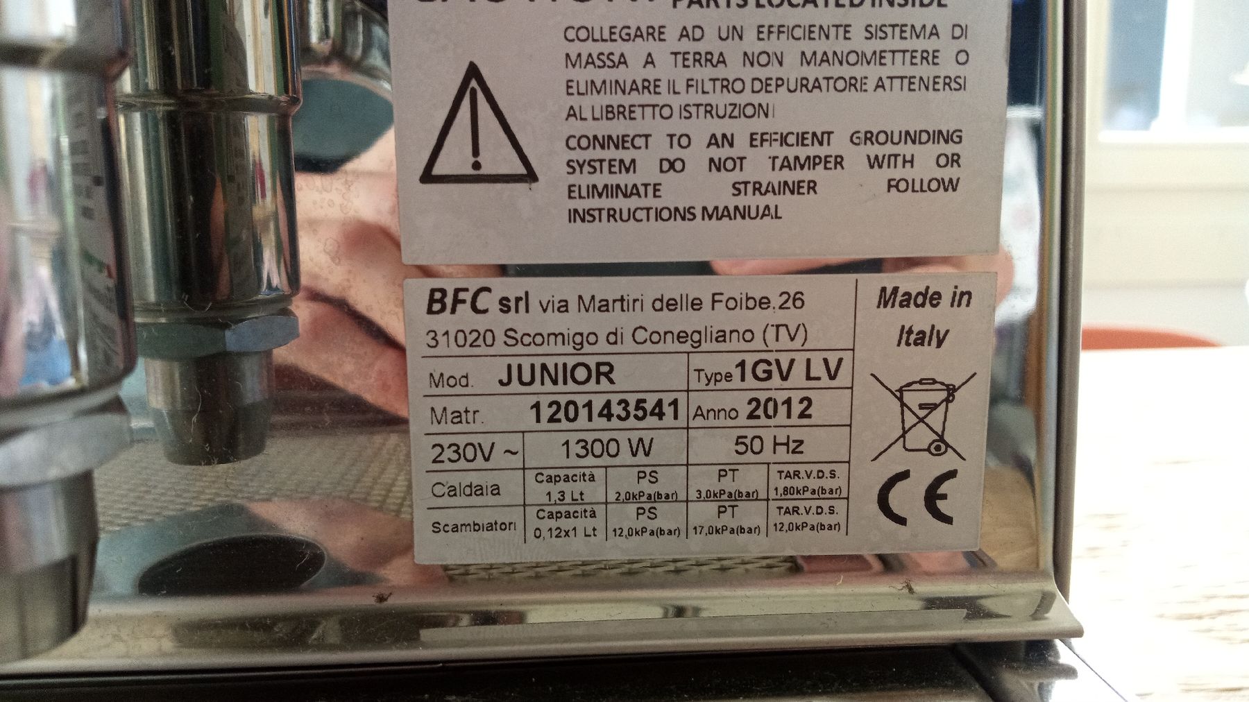 Macchine per caffè & Macchine per espresso: BFC Junior avec moulin Anfim KS – Usato da Colombier NE venduto da Riderhomer 4