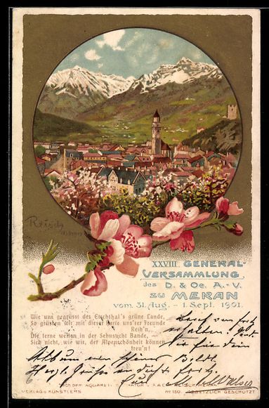 Ansichtskarten: F.A.C.M. Reisch: Meran, XXVIII. General- – Gebraucht aus Berlin von bartko-reher