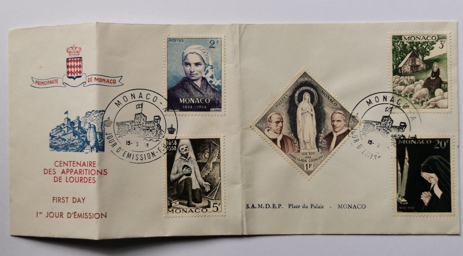 Alle Briefmarken: FDC Monaco 1958 – Gebraucht aus Aadorf von Chnorli-Furz