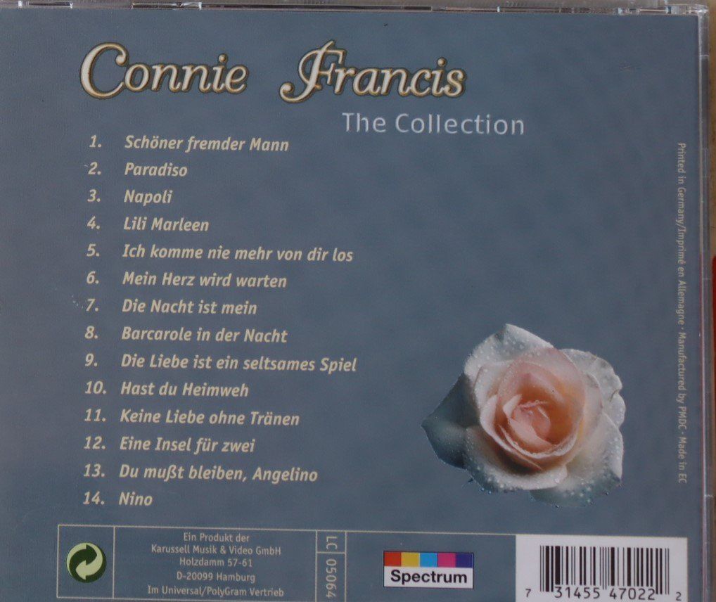 CD: Connie Francis -The Collection – Usato da Luzern venduto da CONTENTI 2
