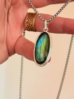 Superbe collier Labradorite , neuf!