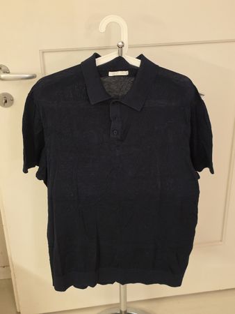 Zara Herren Polo Shirt dunkelblau guter Zustand