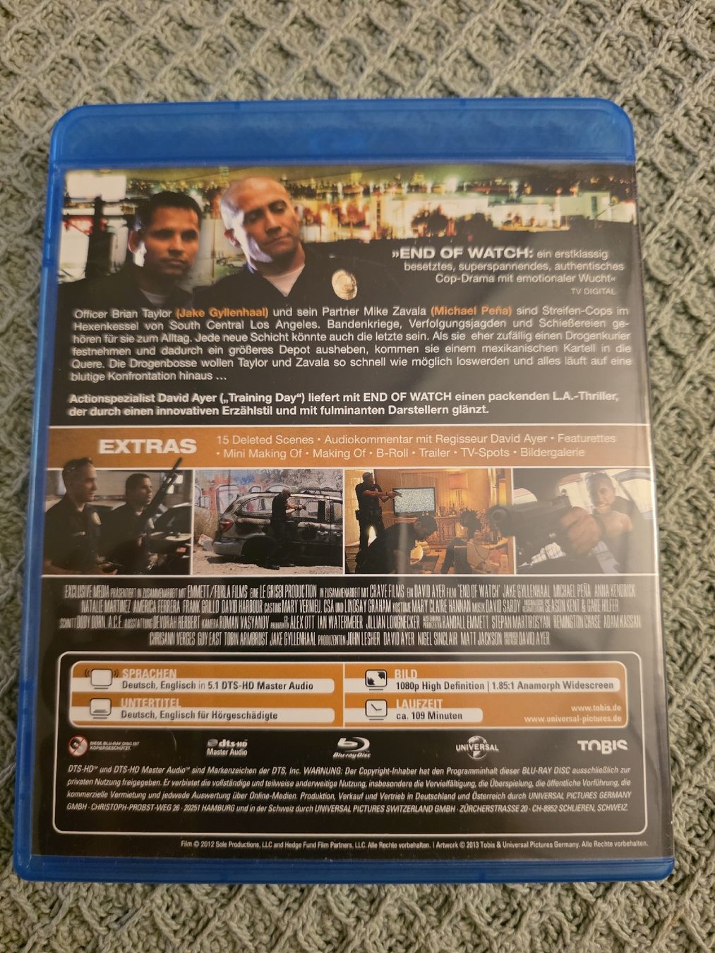 Tutti i DVDs: End of Watch - Blu-ray – Usato da Ellikon a d Thur venduto da razzorblog 1