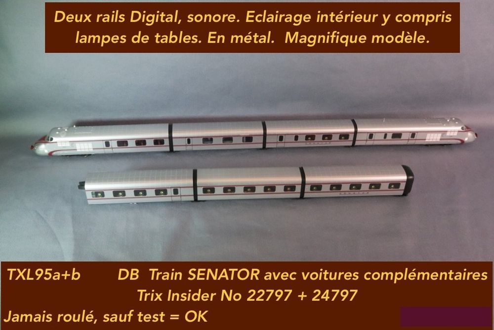 TXL95 a+b DB Train Senator + compl. Trix No 22797 + No 24797 | Kaufen ...