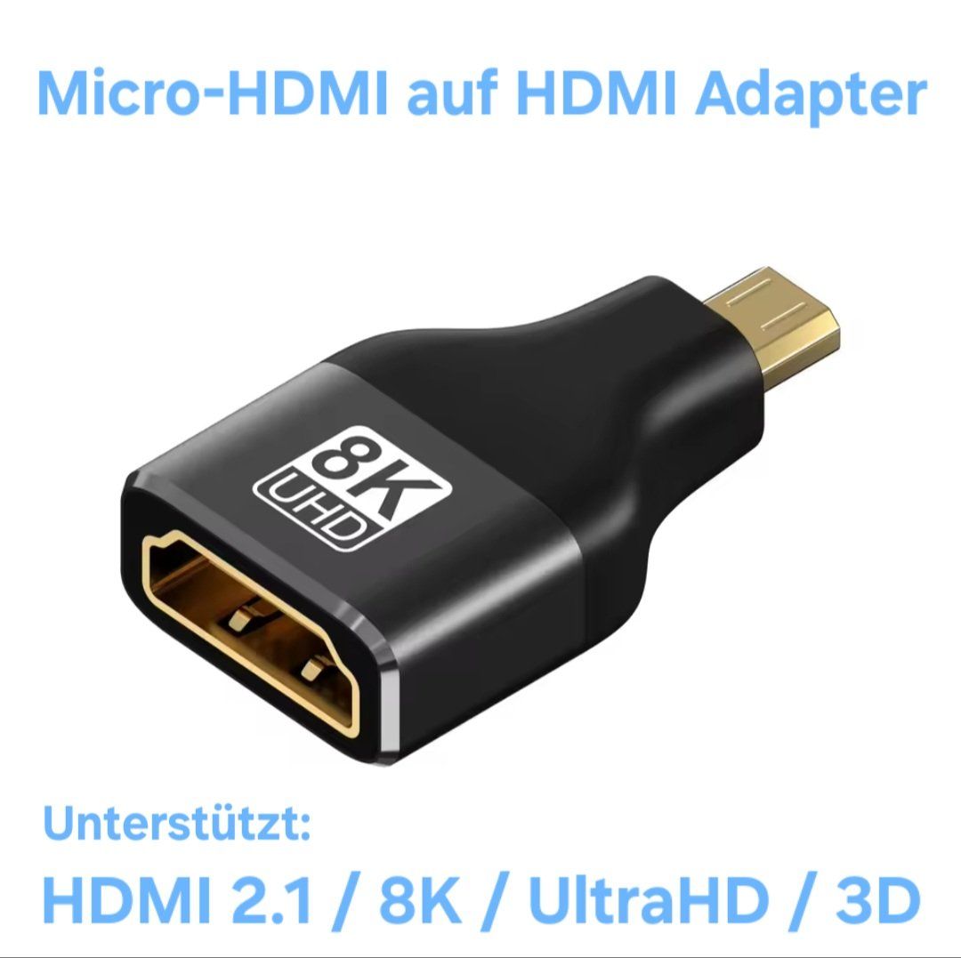 Adapter: Micro HDMI -zu- HDMI Adapter 8K HDMI 2.1 / Digitec CHF 28.30 – Neu und originalverpackt aus Uster von -FPS- 3