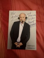 Autogramm Werner Hansch mit Widmung Gruss signiert