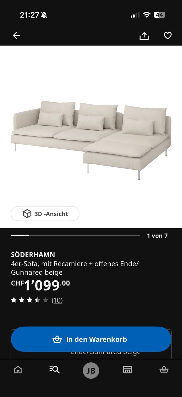 Sofas: Söderhamn Sofa beige – D'occasion à Kloten par jasminverkauft 1