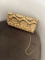 Vintage Python Leather Evening Bag with Strap