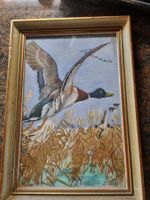 Gemälde mit fliegenden Enten, signiert J. Juillier.