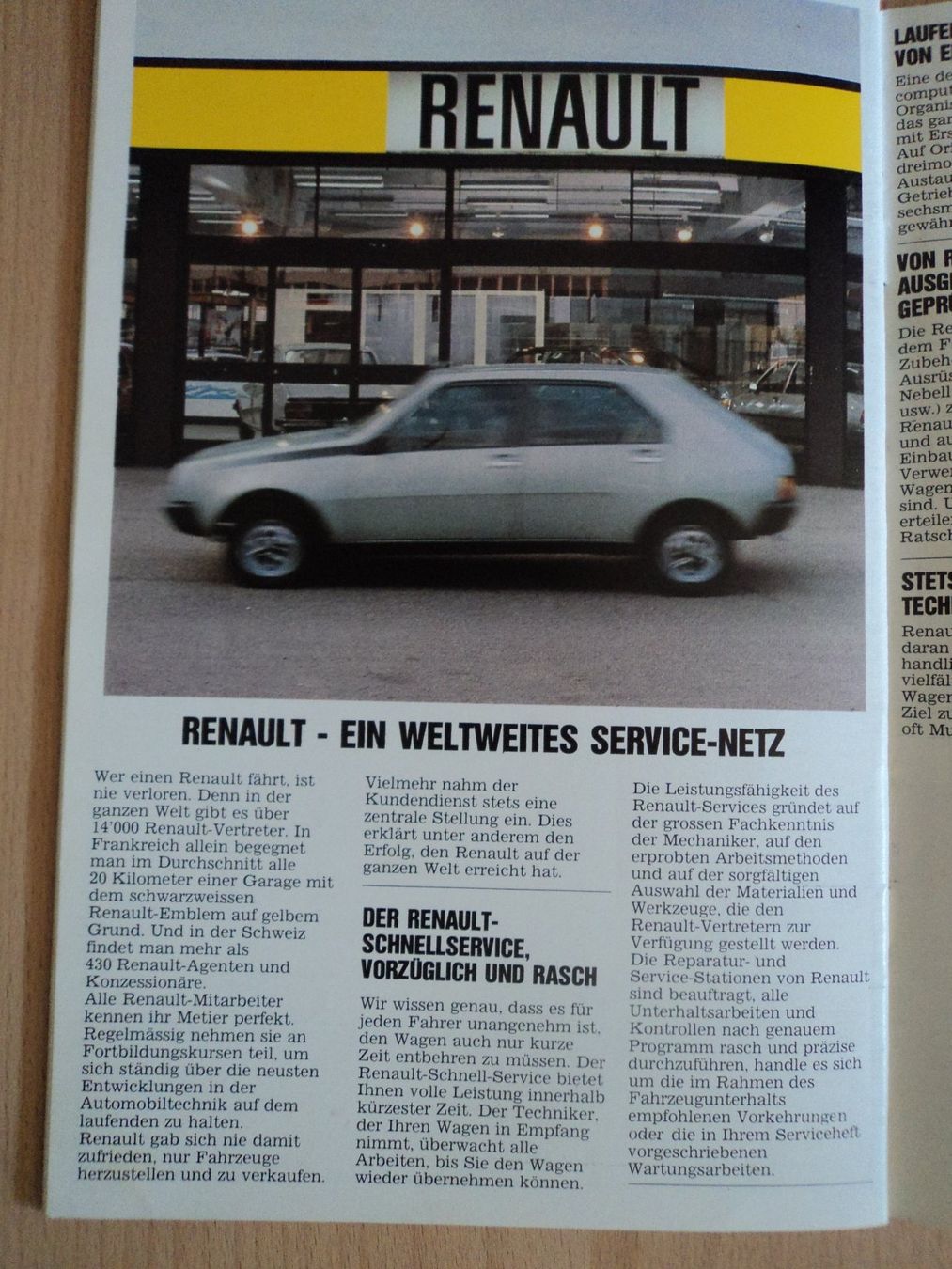 Renault Dokumente: Prospekt Renault 14 1979 – Gebraucht aus Schwarzenburg von modelCARama 4