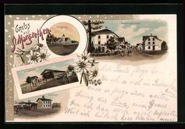 Litho St. Margrethen, Bahnhof von der Gl