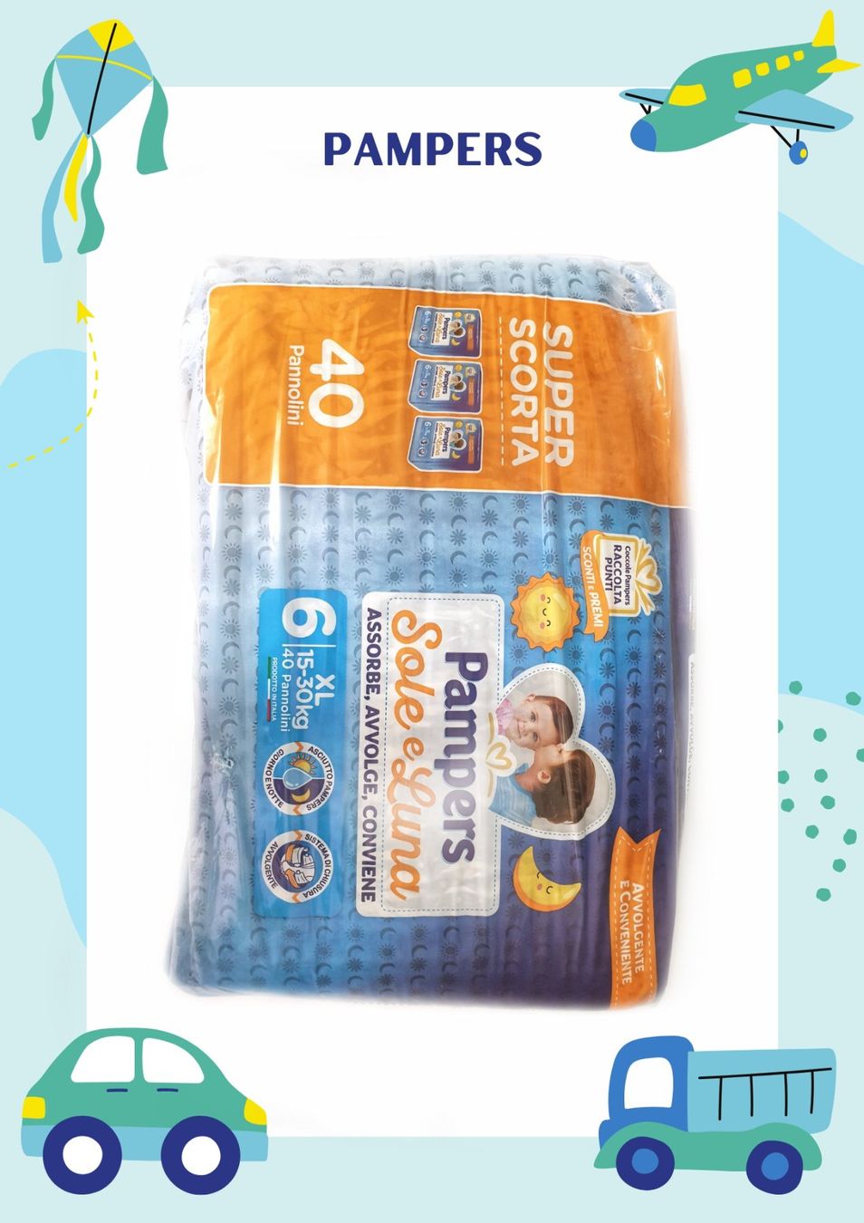 Pampers Secchi per pannolini & Pannolini: Pampers Sole e Luna 6xl – Nuovo e nell'imballaggio originale da Utzigen venduto da giusescrivo