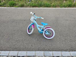 Disney Frozen Elsa Kinderfahrrad mit Korb – blau – gebraucht