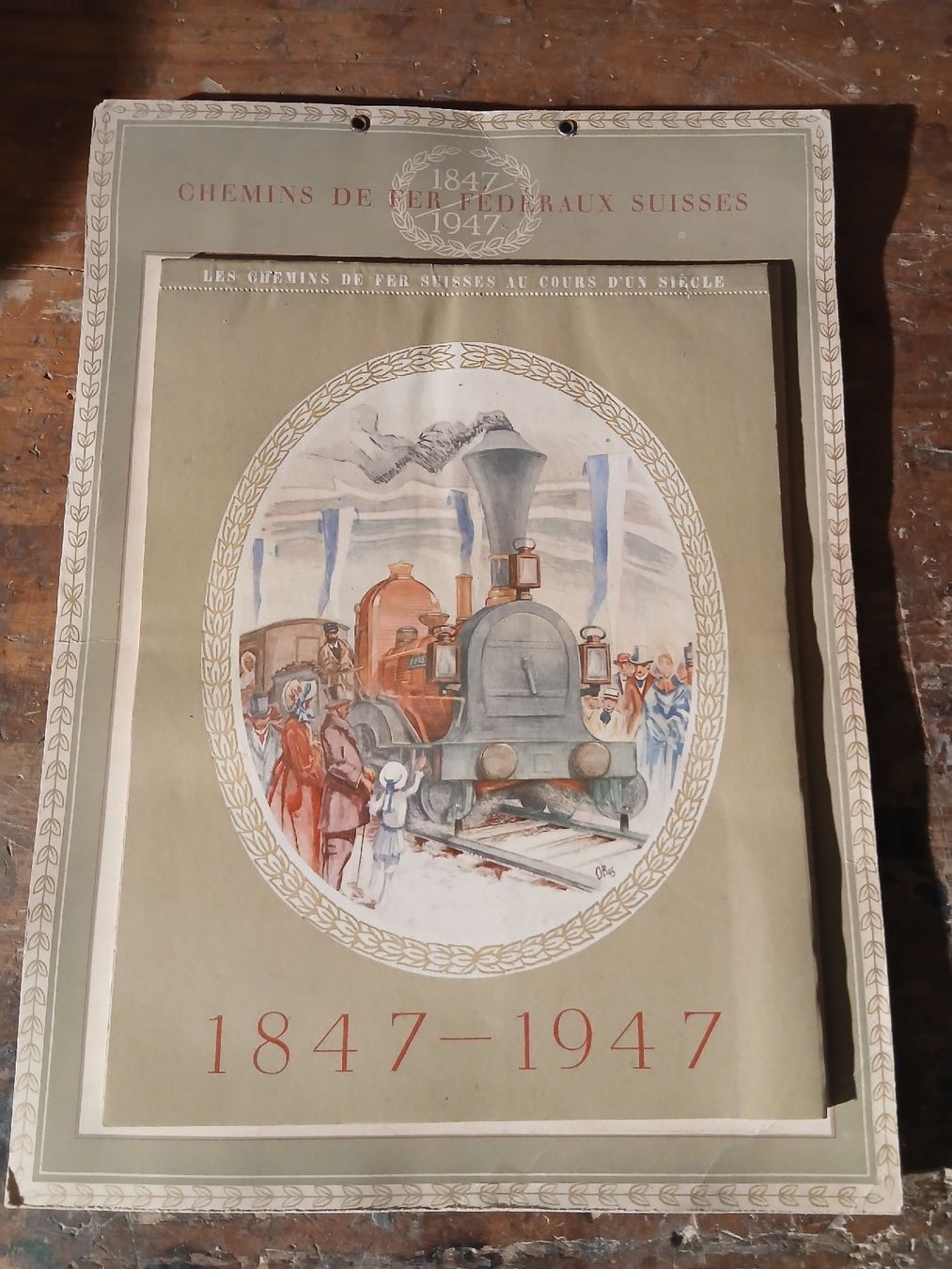 Calendari: Calendrier CFF/SBB 1847-1947, 52 images – Usato da Belfaux venduto da frifri500 1