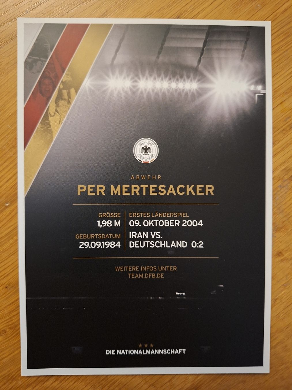 Autografi: Per Mertesacker DFB Autogrammkarte Deutschland – Usato da Thun venduto da wuschu 1