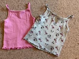 2er Set Tanktops Flamingo Print Rosa Grösse 122